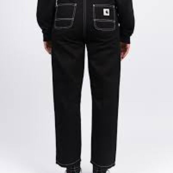 Carhartt WIP Armanda Pant Relaxed Straight Leg Black Size 28 - Picture 3 of 10